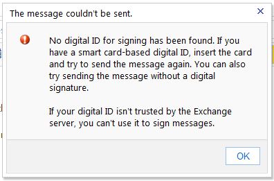 digital ID error message